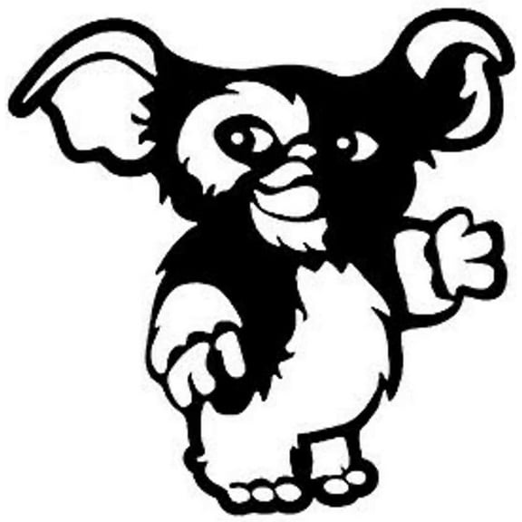 Gizmo Gremlins Black 6 Inch Professional Sticker for Truck, Car, Tumbler, Cup, Laptop, Decor, Locker, Table, Window