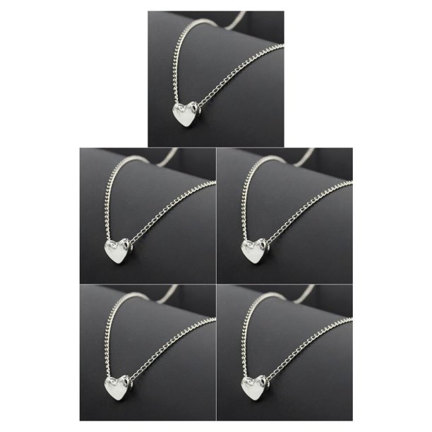 Qarigey Collar de aleación para mujer, collares con forma de corazón, baile, graduación, citas, vacaciones, reunión familiar, joyería, Festival, Type3 NO3 Qarigey CBP008006