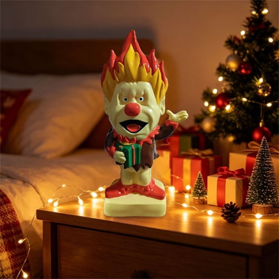 LED Lighted Blow Mold Holiday Figurine Vintage Style Glowing Character Ornament for Halloween Indoor Winter Home Decoration, 12 Inch