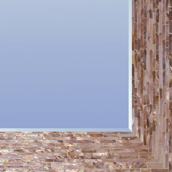 La Pastiche  Rosey Mother of Pearl Large Rectangle Wall Mirror