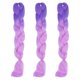 thumbnail image 4 of Ponytail Extension 3Pcs Purple Synthetic Wigs with Gradient Color Style for Women, 4 of 5