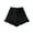 Black-1, variant on Women's Cotton Linen Capri Pants Wide Leg Elastic Waist Gingham Palazzo Pants