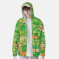 thumbnail image 4 of Sigee St Patrick's Day6 Print UPF50+ Men's Sun Protection Hoodie Shirt SPF UV Shirt Long Sleeve Fishing Outdoor Lightweight, S-3XL, 4 of 9