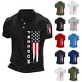 thumbnail image 5 of Men's USA 250th Anniversary Freedom Flag Polo Shirt Patriotic American 250 Merchandise Casual Short Sleeve, 5 of 5