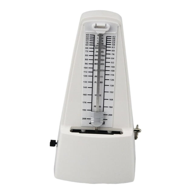 BELOVING Mechanical Metronome Portable Professional for Drums Guitar Music Instrument White