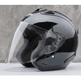 thumbnail image 3 of 2024 SZ-Ram4 Medio casco para mujer y hombre, casco de motocicleta para montaña, carretera, temporada de verano, medio casco, casco negro brillante, 3 of 5