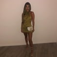 thumbnail image 3 of goowrom Women Summer Knitted Solid Color Tied Neck Backless Dress, 3 of 9