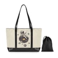 thumbnail image 7 of FORMRS Canvas Laptop Tote Bag for Women with 15.6" Computer Compartments Shoulder Handbag, Beige Astronaut Planet, 7 of 7