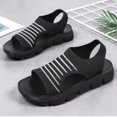 thumbnail image 1 of MKLEKYY Sandalias de Plataforma para Mujer Sandalias de Punto Cómodas y Transpirables para Mujer Con Plataforma y Tacón de Cuña para Caminar y Uso Informal, 1 of 5