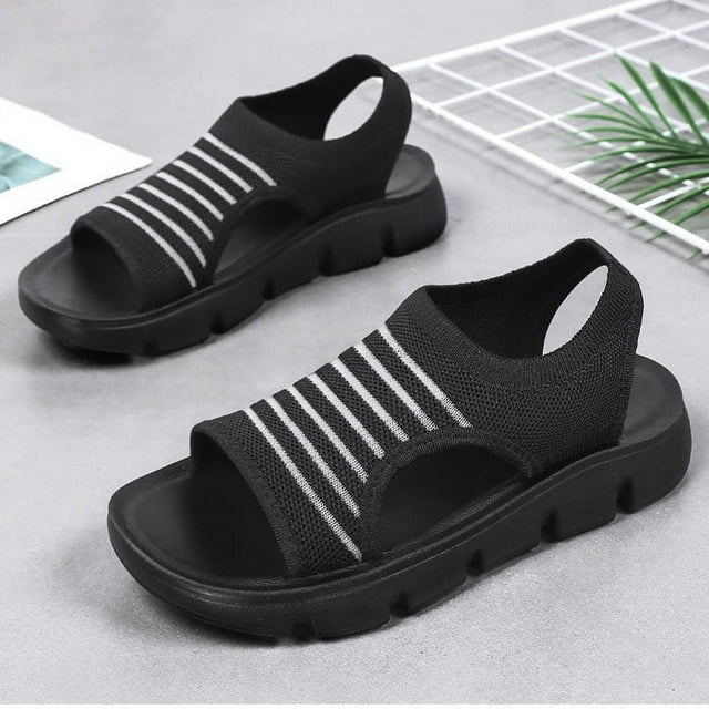 WILLBEST Sandalias Flexy De Mujer On Shoes Zapatos De Trabajo Para Mujer Sandalias De Playa Zapatillas Con Cordones