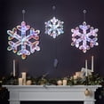 thumbnail image 6 of LuxenHome 3-Piece Snowflake Holiday Decoration Set with Battery-Operated Lights, 6 of 11