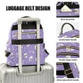 thumbnail image 4 of Fashion Quilted Backpack for Women Lightweight Travel Daypack Casual Bag for Shopping Travel Cute Skulls and Bones M, 4 of 7
