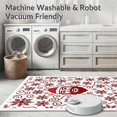 thumbnail image 5 of ODIKA 2'x3' Machine Washable Non-Slip Area Rug, Festive Santa Portrait with Elegant Snowflake Accents High Traffic Rug with Pad, Red, 740247, 5 of 8