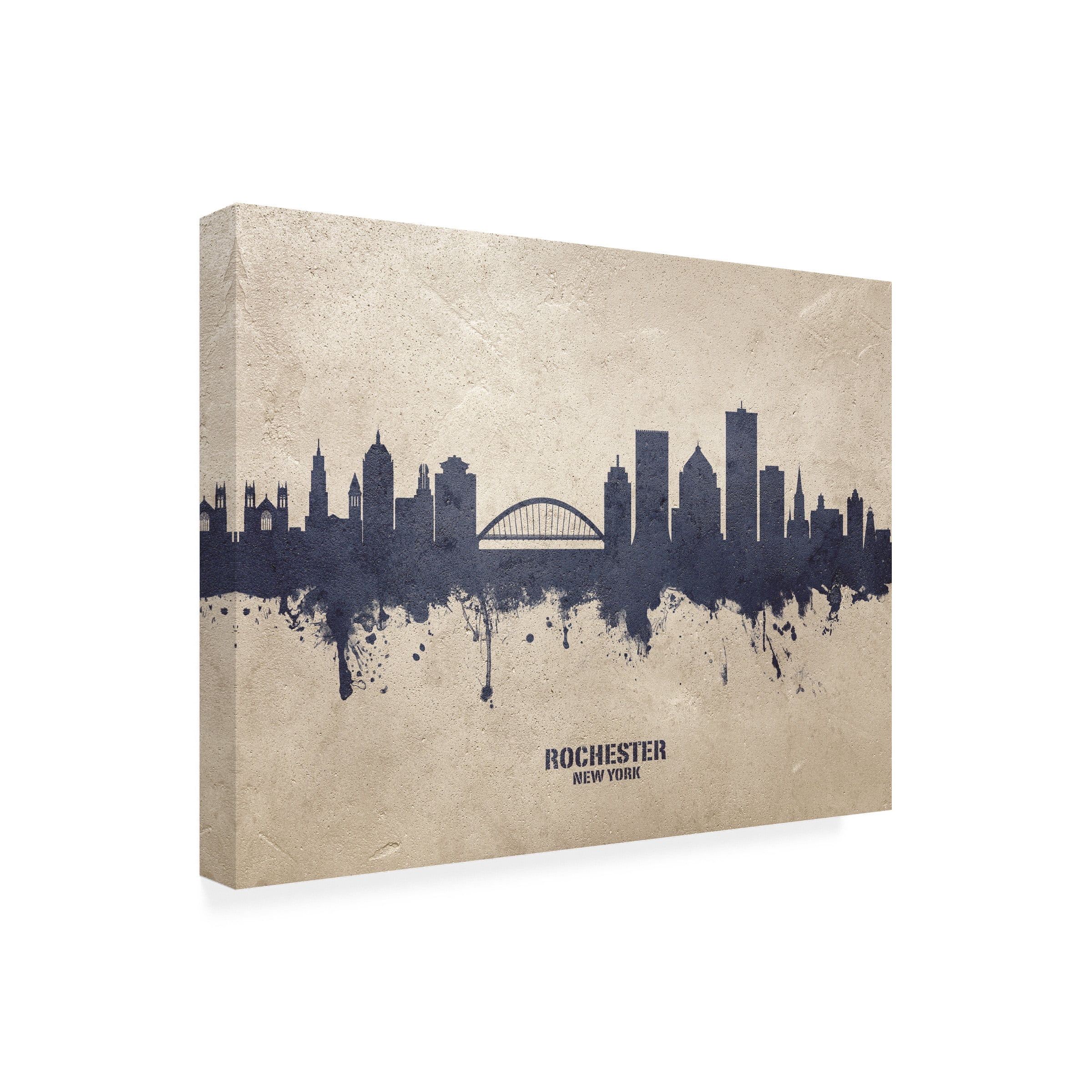 Michael Tompsett 'Rochester New York Skyline Concrete' Canvas Art