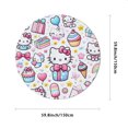 thumbnail image 2 of hello kitty Round Tablecloth Water Resistant Washable Polyester Table Cloth Decorative Fabric Table Cover for Dining Table, Buffet Parties and Camping, 2 of 5
