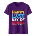 thumbnail image 4 of 2026 Women T-Shirts T Graphic Clothes Summer Short Sleeve Fashion Clothing Purple M, 4 of 5