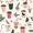 Christmas Cups, variant on FORMRS 1-Subject Spiral Notebook 8" x 5" College Ruled 60 Refillable Sheet, 2 Pack, Pink Christmas Cups