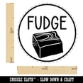 thumbnail image 2 of Fudge Text with Image Flavor Scent Self-Inking Rubber Stamp Ink Stamper - Red Ink - Medium 1 Inch, 2 of 7