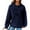 Navy, variant on Green Essentials Hoodie, Polyester Hoodies for Women, Hoodie Women's Oversize Pullover Women's Must Haves Women Tops Teenager Girls Oversize Sweatshirt Sweat Jacket M
