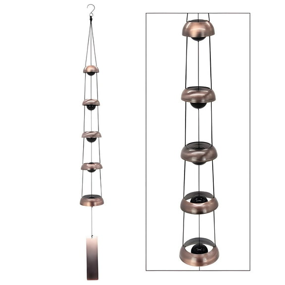 MODANU Wind Chimes for Outside, 36inch Copper Temple Wind Chimes for Feng Shui Decor, Home & Yard Decorations Outdoor