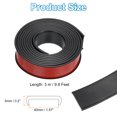 thumbnail image 2 of Uxcell TPE U-Shape Edge Banding, 1-9/16 Inch x 9.8ft Self Adhesive Flexible Veneer Edging Trim Edge Protector, Black, 2 of 7