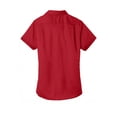 thumbnail image 6 of Port Authority Adult Female Women Plain Short Sleeves Shirt Rich Red X-Small, 6 of 6