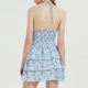 thumbnail image 5 of Vestido ajustado para mujer Vestido de fiesta con estampado floral Ahueca hacia fuera Slim Fit Traje diario FLhrweasw Nuevo, 5 of 7