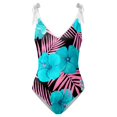 thumbnail image 3 of WILLBEST Robe Corset pour Femmes Formelle Femmes Col en V Maillot de Bain Imprimé Fleur Jupe Tablier Ensembles Bikini, 3 of 5