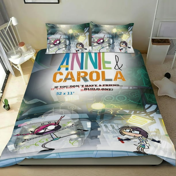 Annie y Carola Conjunto de sábanas temático, trío de piezas, cómodo y amigable con la piel, diseño único, regalo de decoración para el hogar para familiares, amigos y fans,140cm *210cm