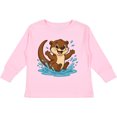 thumbnail image 3 of Inktastic Otter Lover Boys or Girls Long Sleeve Toddler T-Shirt, 3 of 5
