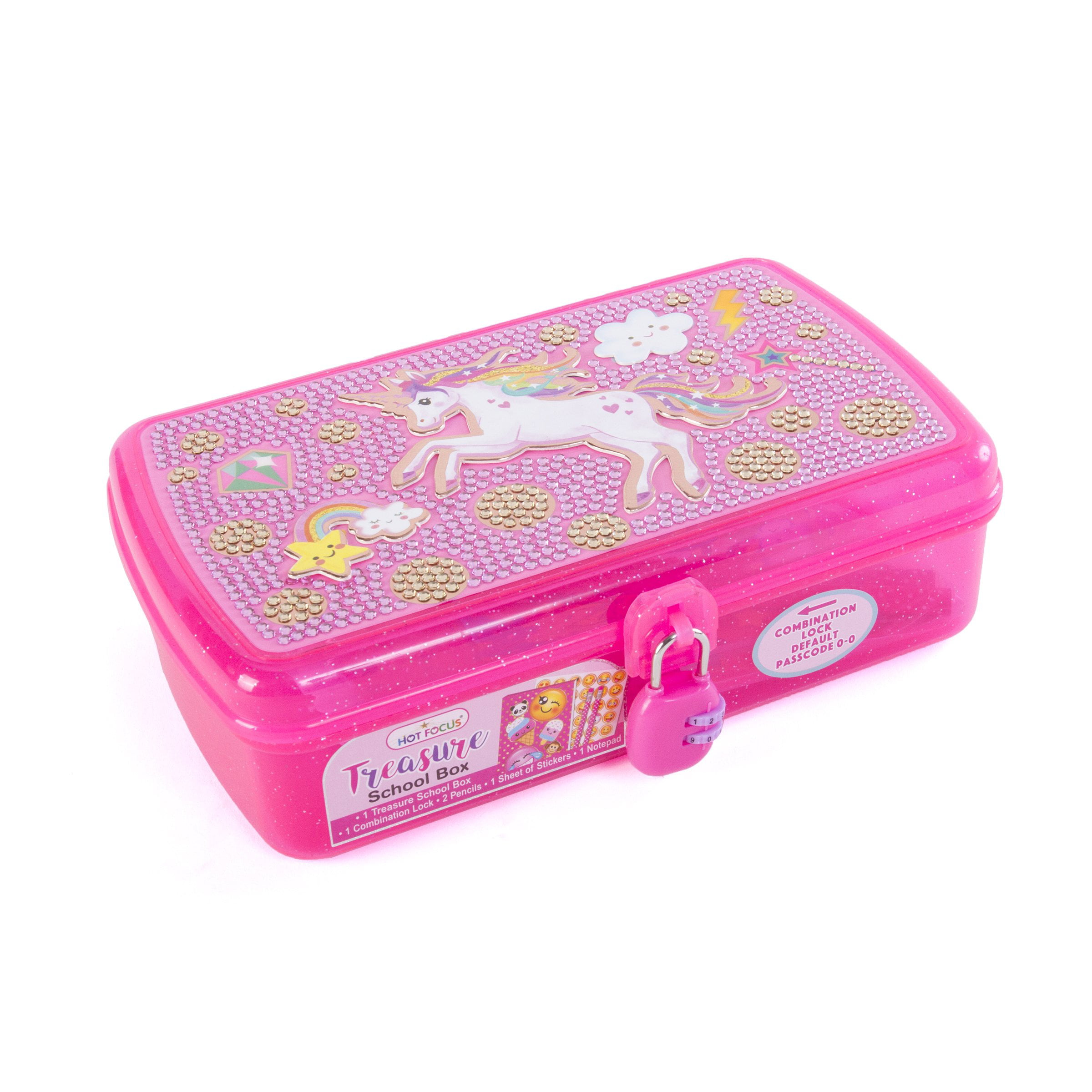 Hot Focus Unicorn Multifunction Pencil Case, Pencil Box for Girls 2 Comp