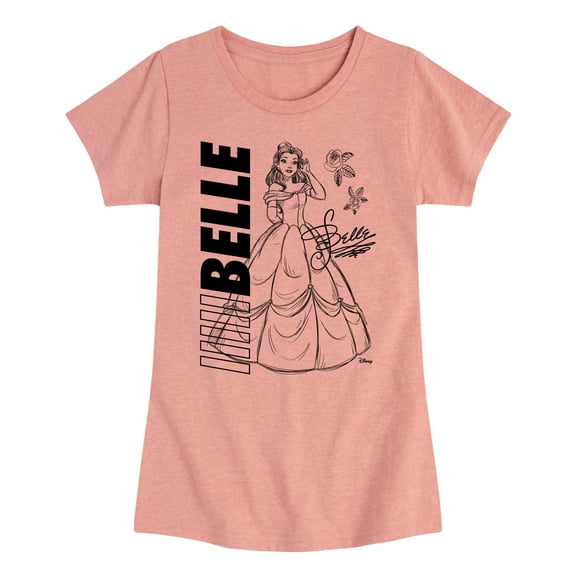 Disney Princess - Autograph Belle - Toddler & Youth Girls Short Sleeve Graphic T-Shirt