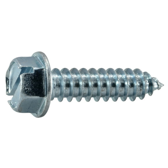 3/8" x 1-1/2" Zinc Slotted Hex Washer Head Sheet Metal Screws (5 pcs.)