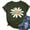*Army Green, variant on VBVC Women's Daisy Print Short Sleeve T-Shirt , Ladies' Lightweight Casual Crewneck Tee , Colorful Breathable Summer Tops For Women,Army Green,S-3XL