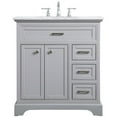 thumbnail image 5 of Elegant Decor Aaron 32" Single Marble Top Bathroom Vanity in Gray, 5 of 16