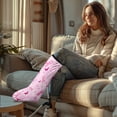 thumbnail image 2 of COEQINE Breast Cancer 2 Pieces Leg Cast Covers Pink Ribbon Broken Leg Shower Cast Cover-M Washable Cast and Bandage Protector Easy to Put on Cast Scratcher Sleeve for Women Gifts, 2 of 7