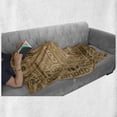 thumbnail image 6 of Modern Soft Flannel Fleece Throw Blanket, Modern Style Typography Word Arrangements Tracking Coffee Themed Beverage Design, Cozy Plush for Indoor and Outdoor Use, 50" x 70", Pale Brown, by Ambesonne, 6 of 6