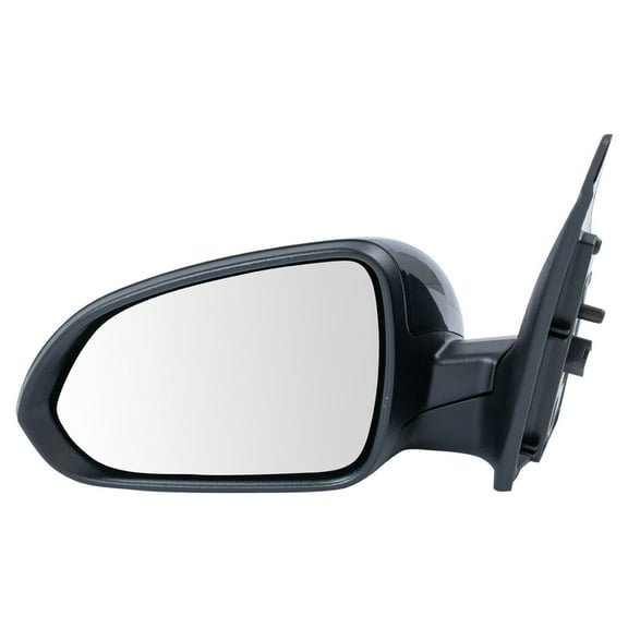 TRQ Left Driver Side Power Mirror Smooth Black Paint to Match Fits 2018-2022 Hyundai Accent HY1320243