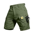thumbnail image 6 of Men's Quick-drying Cargo Shorts with Multiple Pockets and Adjustable Waistband Featuring Tactical Design for Hiking Trails Outdoor Adventures Game Days Army Green L, 6 of 7