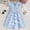 Blue, variant on RTKFRFLM Girls Gingham Flutter Sleeve Dress Button-Down Summer Princess Sundress Blue 8 Years