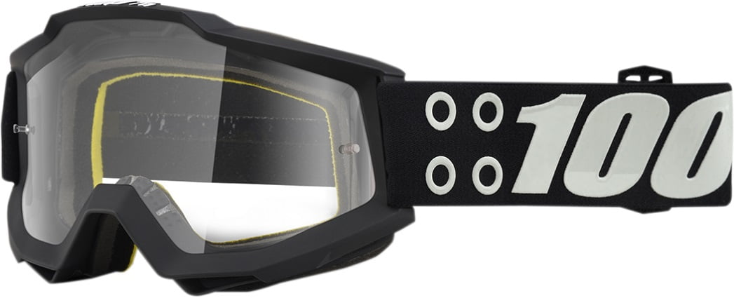 100% Accuri Defcon 1 2016 Snow Goggles Black Clear Lens by 100%