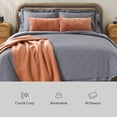thumbnail image 4 of Better Homes & Gardens 3-Piece Grey Flannel Cotton Percale Duvet Cover Set, Full/Queen, 4 of 14