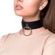 thumbnail image 4 of Collar de cuero para mujer Collar Cuello redondo Anillo Arnés Negro, 1pc JAMW Sencillez, 4 of 5