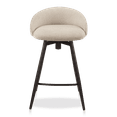 thumbnail image 3 of Bouclair Beige Fabric and Metal Bar Stool, 3 of 4