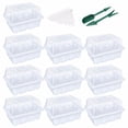 thumbnail image 2 of 10-Pack Seed Starter Trays Seedling Tray (12 Cells per Tray) Humidity Adjustable, 2 of 2
