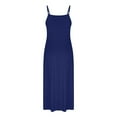 thumbnail image 5 of Zpanxa Women's Sleeveless Solid V Neck Slip Dress Bodycon Evening Party Long Dress, 5 of 7