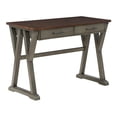 thumbnail image 1 of Pemberly Row Rustic Writing Desk with Drawers in Slate Gray in Engineered Wood, 1 of 9