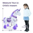 thumbnail image 6 of PonyCycle Ride on Unicorn Horse Toys Kids Ride on Horse Plush Rocking Walking Horse with Wheels for Boys and Girls 4-7 Years U406, 6 of 10