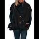 thumbnail image 2 of Chaleco de Felpa para Mujer, Informal, Extragrande, Cálido, con Botones y Bolsillos Negro XXL, 2 of 8