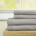 thumbnail image 3 of Super Soft 100% Cotton Jersey Sheet Sets Queen, Grey, 3 of 3
